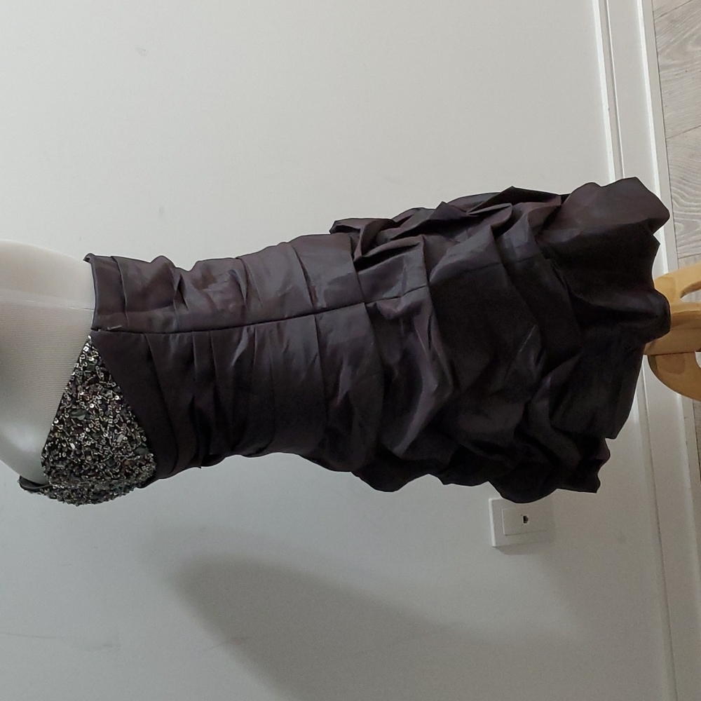Glamorous Strapless Dress with Sequin Bodice - Picture 3 of 12